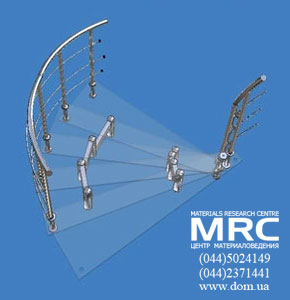 3D model of parts of glass staircase