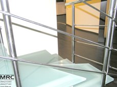 Glass stairs of staircase