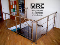 Safe Sair. Baluster of the stair opening. Polished stainless steel.