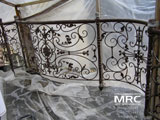 Editing of balcony forged baluster in  Klovskom palace